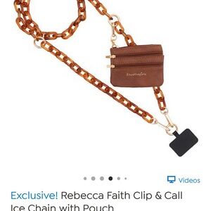 Rebecca Faith clip and call chain with pouch from Save the Girls. NWT never used